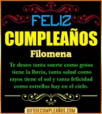GIF Frases de Cumpleaños Filomena